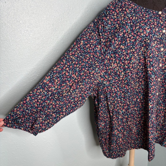 St John's Bay Plus Size Floral Blouse - Picture 6 of 11